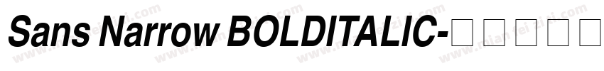Sans Narrow BOLDITALIC字体转换